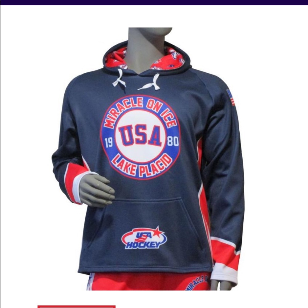 Miracle on ice licensed drifit type hoodie